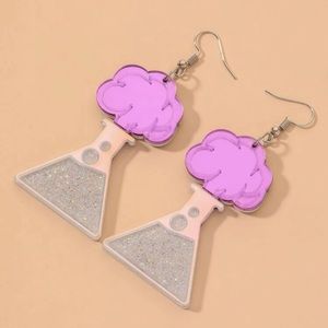 Science Experiment Beaker Resin Dangle Earrings